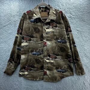 VTG North River Outfitters Men's XL Shirt Classic Car Design Long Sleeve EUC